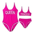 thumbnail image 1 of GYRATEDREAM Women Girls Scoop Neck Bathing Suit Family Matching Daughter Mom One Pieces Swimsuits/Hot Pink, 1 of 8