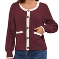 thumbnail image 1 of GYRATEDREAM Women's Long Sleeve Crewneck Button Down Sweaters Knit Cardigan Trendy Ladies Fall Clothes, 1 of 8