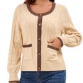 thumbnail image 1 of GYRATEDREAM Women's Long Sleeve Crewneck Button Down Sweaters Knit Cardigan Trendy Ladies Fall Clothes, 1 of 8