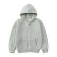 thumbnail image 1 of GYRATEDREAM Zip up Hoodie Kids Fleece Hooded Sweatshirts for Boys Girls Toddlers Hooded Full Zipper Jacket Shirt for 3-4Y Gray, 1 of 7