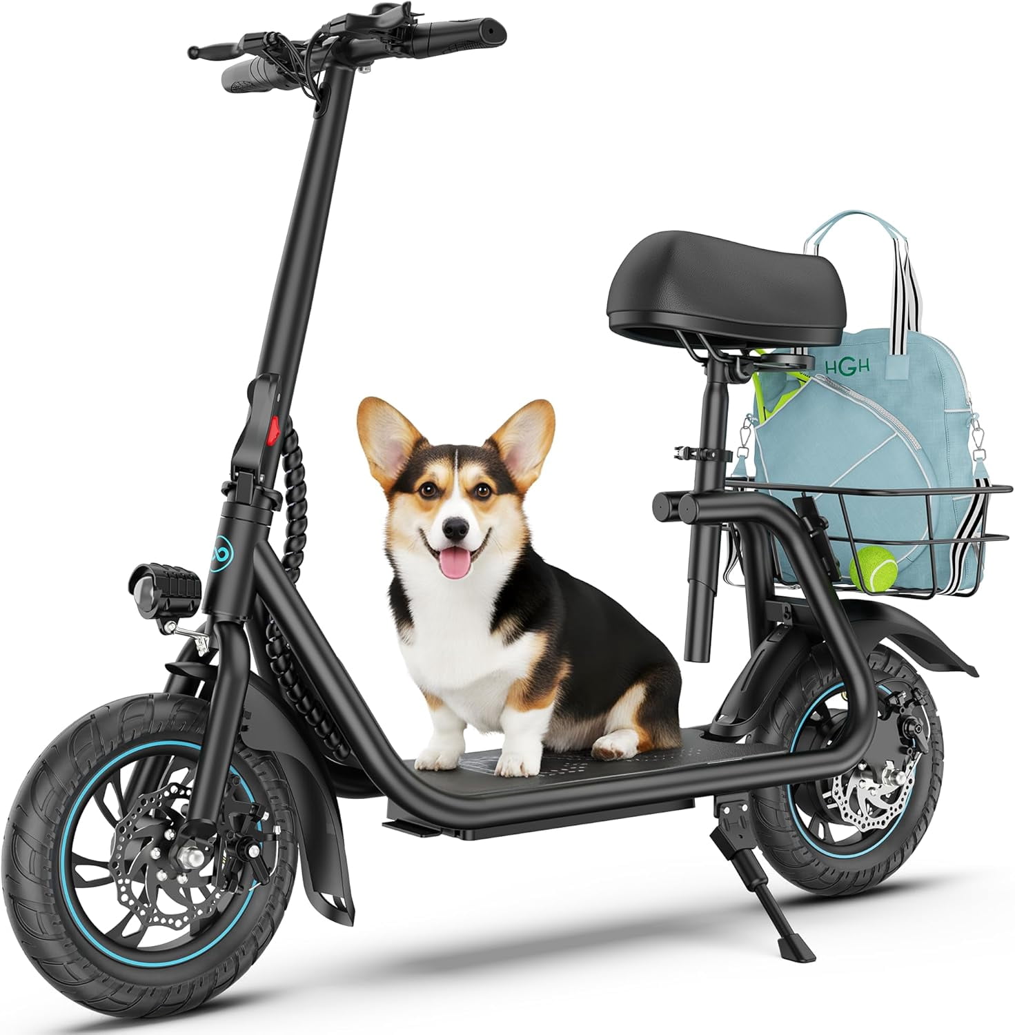 Gyroor Electric Scooter for Adults & Teens with Seat, 450W Motor
