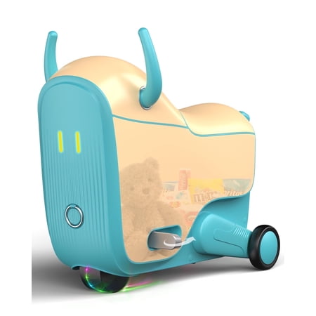 GYROOR GNU 40W Electric Trolley Suitcase Inspired Electric Ride-On Luggage for Kids ,A Fun & Practical Travel Buddy Ages 4-9-up to 5 Miles 5MPH