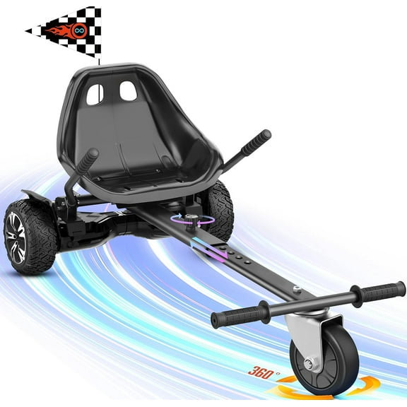 Gyroor Self Balancing Scooters Seat Attachment - Go Kart Conversion for 6.5'' to 10'' Self Balancing Scooters, Adjustable Frame Length, Perfect for Kids and Adults