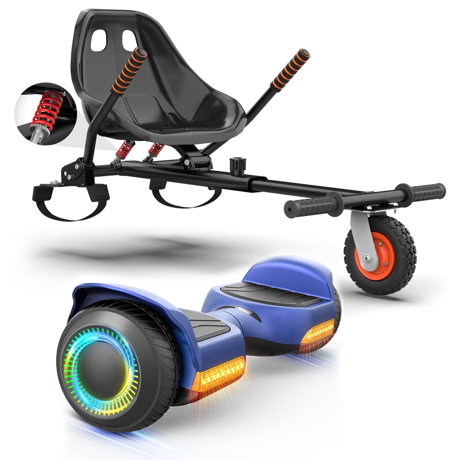 Gyroor Hoverboard-Sitzbefestigung K1, Hoverboard-Zubehör, Go-Kart mit  verstellbarer Rahmenlänge, kompatibel mit 16,5 cm, 20,3 cm, 25,4 cm  Hoverboard