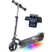 GYROOR Kids Electric Scooter, with 180 Motor & LED Visible Display, Colorful Lights, Adjustable Speed and Height, 10 Mph & 10 Miles Range Electric Scooter, Electric Scooter for Kids Ages 8-12