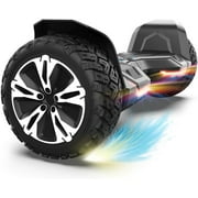 GYROOR Warrior Off Road Hoverboard, 8.5 inch Self Balancing Scooter with Bluetooth Speakers and LED Lights, UL2272 Certified - Black