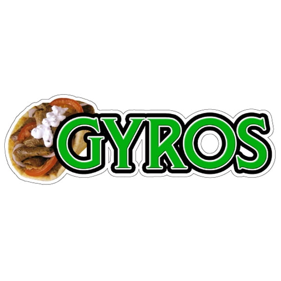 GYROS Concession Decal greek gyro sign lamb stand cart