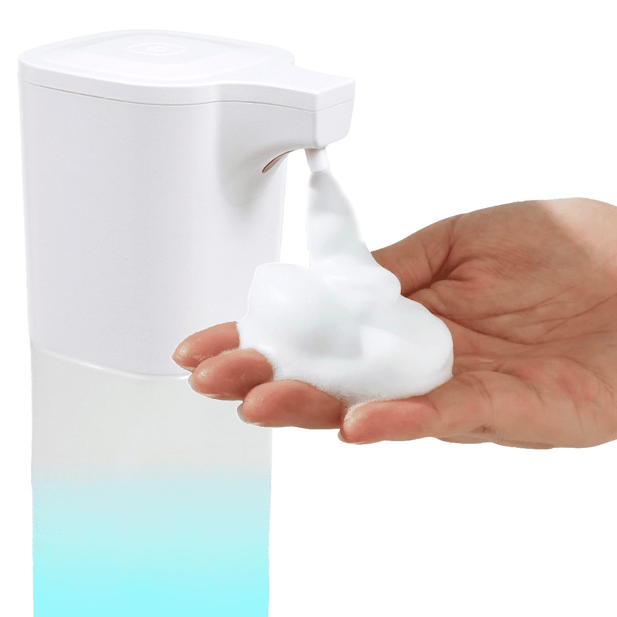 POVISON Rechargeable Touchless Foam Soap Dispenser With Temperature Display - Hands-Free For Kitchen & Bathroom, White