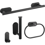 GYTF Bathroom Hardware Set 4 Pieces,Bathroom Towel Rack Set,Towel Bar Set Stainless Steel Wall Mounted,Includes Hand Towel Bar,Towel Ring,Towel Hooks,Toilet Paper Holder