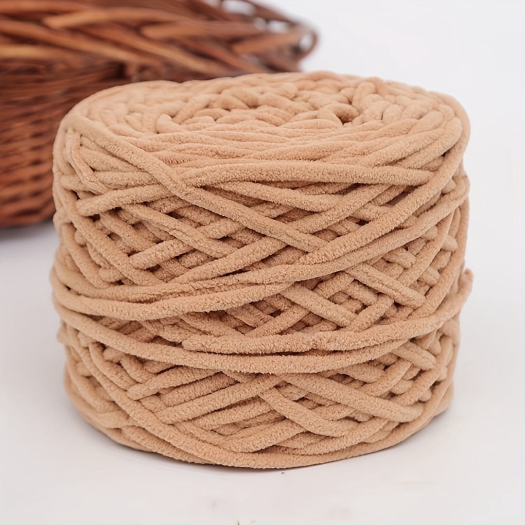 GYTY 1 Roll of Vibrant Chunky Ice Chenille Yarn, 5mm, 160g - Ideal for DIY Dolls, Shoes, Scarves, Blankets | Soft, Fade-Resistant, High-Quality Polyester in Assorted Colors, Chunky Yarn