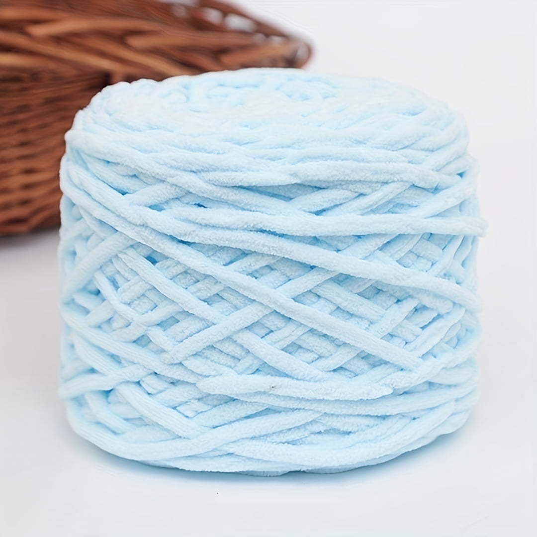 GYTY 1 Roll of Vibrant Chunky Ice Chenille Yarn, 5mm, 160g - Ideal for DIY Dolls, Shoes, Scarves, Blankets | Soft, Fade-Resistant, High-Quality Polyester in Assorted Colors, Chunky Yarn