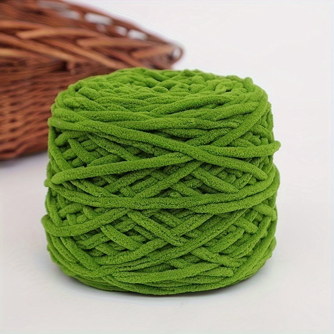 GYTY 1 Roll of Vibrant Chunky Ice Chenille Yarn, 5mm, 160g - Ideal for DIY Dolls, Shoes, Scarves, Blankets | Soft, Fade-Resistant, High-Quality Polyester in Assorted Colors, Chunky Yarn