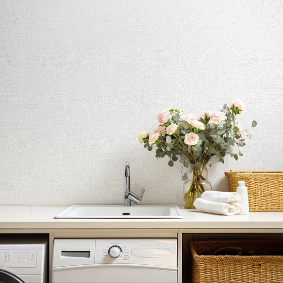 GYTY 1PC Textured Self-Adhesive Wallpaper Roll - Detachable Easy Clean Non-Woven Fabric for DIY Home Decor, Kitchen Cabinets, Furniture, Room Background Renovation