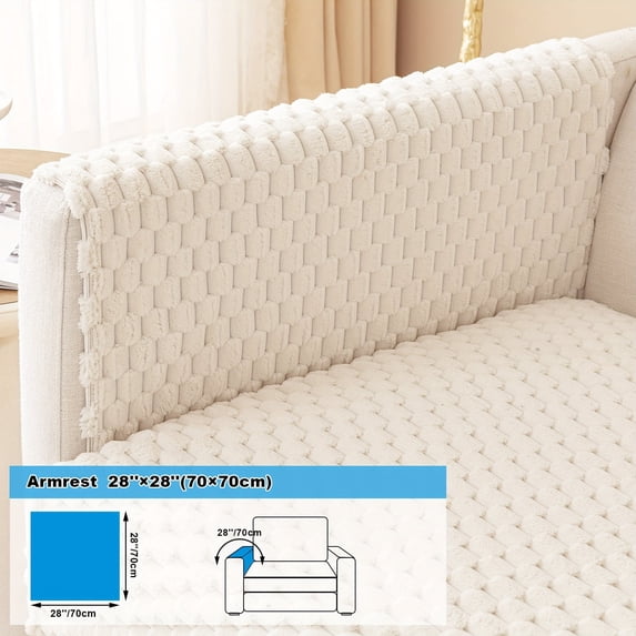 GYTY 1pc Honeycomb Velvet Sofa Slipcover, Pet's Favorite, Dog Friendly, Sofa Slipcover Couch Cover, Thick Plush Sofa Protector, Fuzzy Non Slip Sofa Cover, Furniture Protector,