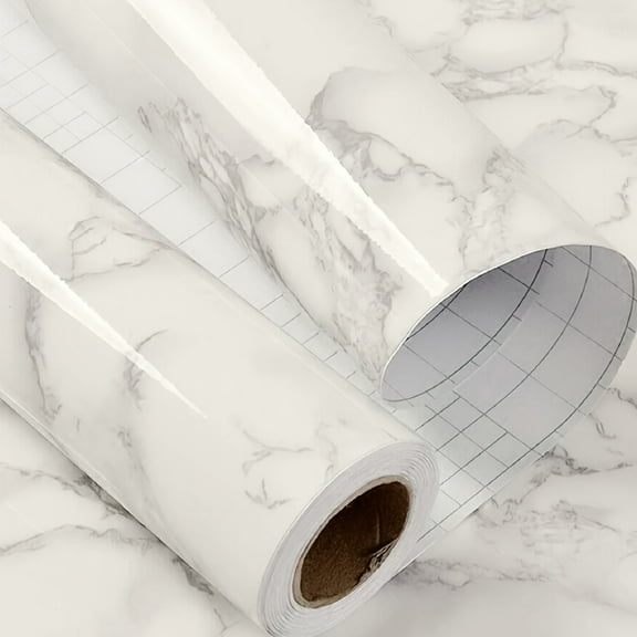 GYTY 1pc Self-Adhesive Waterproof Wallpaper - 15.75inch x 39.37inch, Glossy Black Marble Pattern, Oil-Proof Kitchen Backsplash Sticker for Cabinets, Countertops & Walls, Easy to Cut & Apply