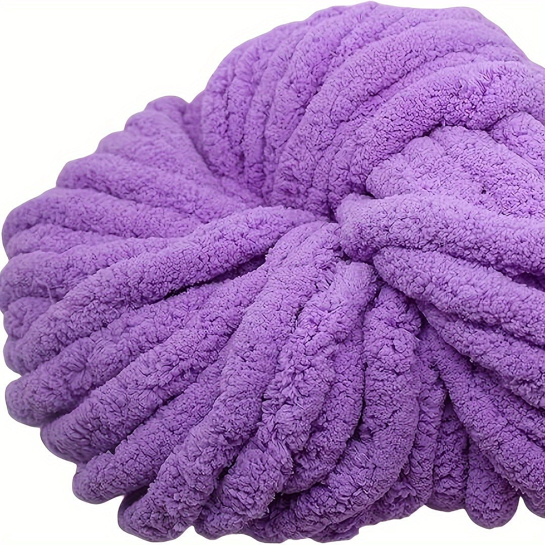 GYTY 1pc Ultra-Soft Green Chenille Yarn, 0.79inch Thick - Ideal for DIY Knitting Projects like Cozy Blankets, Hats, Scarves, Pet Beds & More - 100% Polyester Fiber, Perfect for Home Crafting