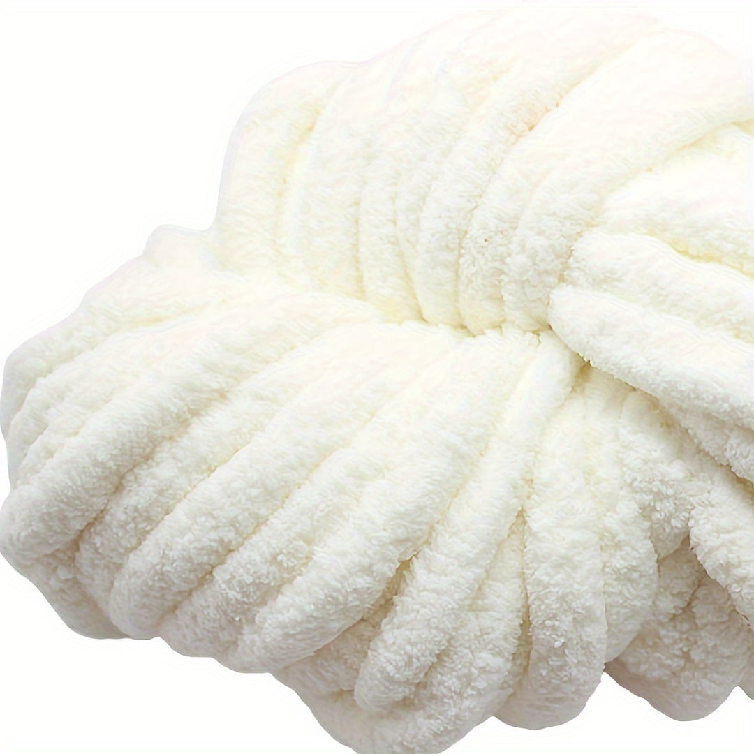GYTY 1pc Ultra-Soft Green Chenille Yarn, 0.79inch Thick - Ideal for DIY Knitting Projects like Cozy Blankets, Hats, Scarves, Pet Beds & More - 100% Polyester Fiber, Perfect for Home Crafting