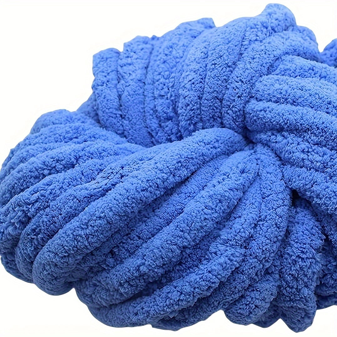 GYTY 1pc Ultra-Soft Green Chenille Yarn, 0.79inch Thick - Ideal for DIY Knitting Projects like Cozy Blankets, Hats, Scarves, Pet Beds & More - 100% Polyester Fiber, Perfect for Home Crafting