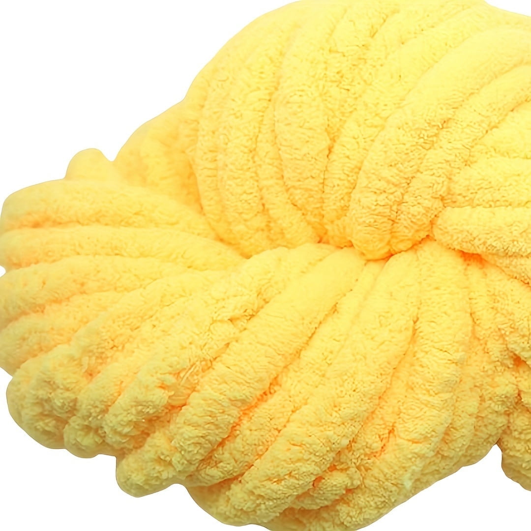 GYTY 1pc Ultra-Soft Green Chenille Yarn, 0.79inch Thick - Ideal for DIY Knitting Projects like Cozy Blankets, Hats, Scarves, Pet Beds & More - 100% Polyester Fiber, Perfect for Home Crafting