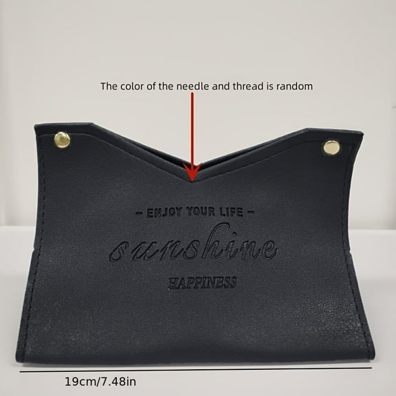 GYTY 1pc V Mouth Leather Tissue Box Home Living Room Decoration Bedroom Kitchen Desktop European Style Paper Box Car Creative Leather Tissue Box