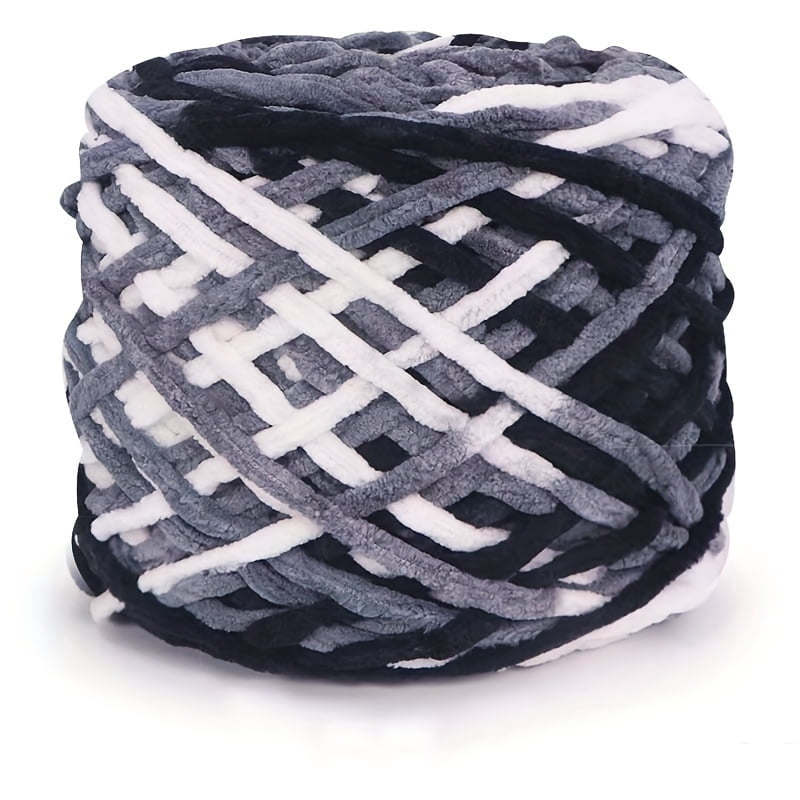 GYTY 2 Rolls of 5.64oz Snuggly Chenille Velvet Yarn, Soft Warm Fluffy Iceland Yarn for DIY Sweaters, Caps, Slippers, and Scarves, Chunky Yarn, Yarn