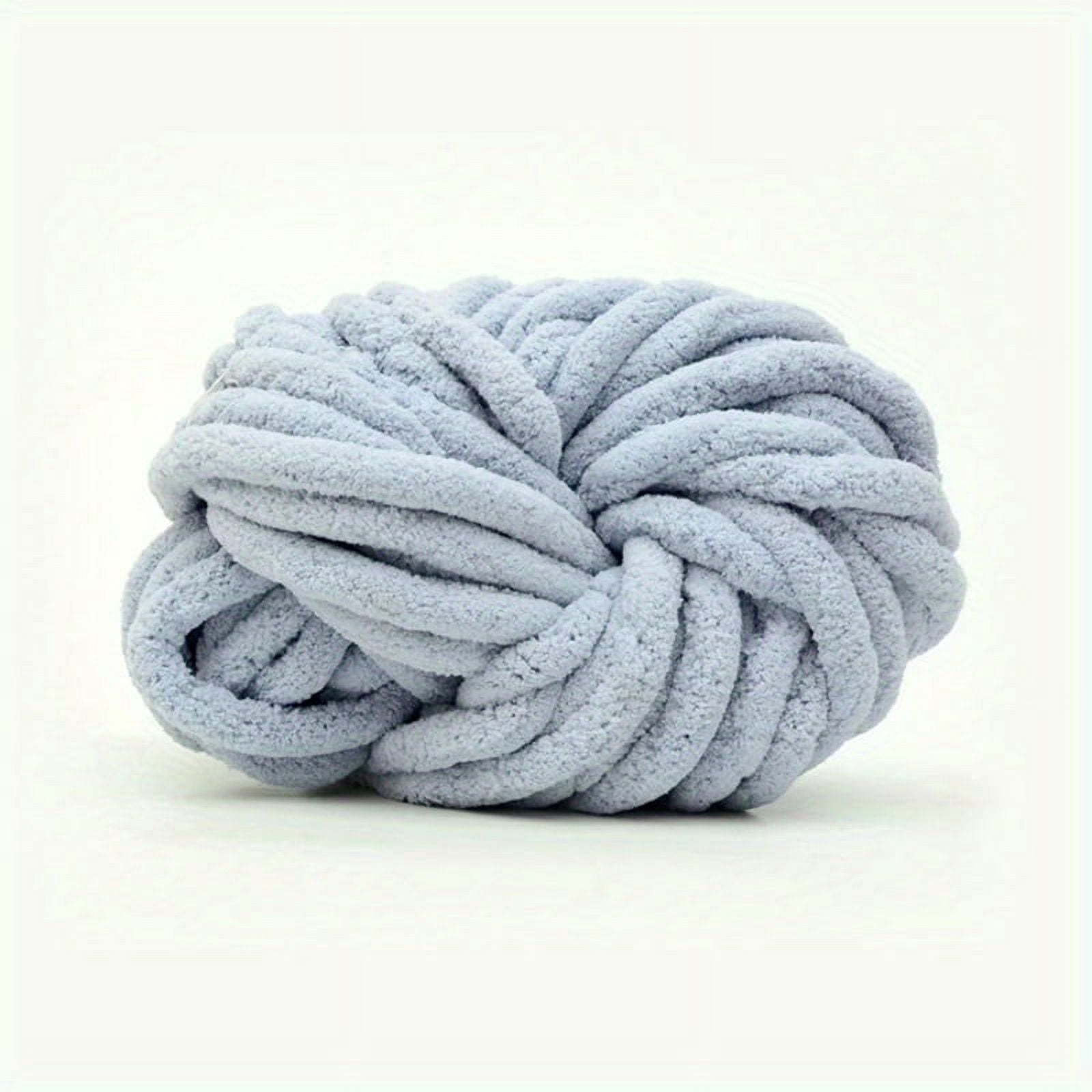 GYTY 2 Skeins Soild Color Chunky Chenille Yarn For DIY Arm Hand Knitting, DIY Knitting Hat Scarf Chunky Blanket Bag, 1.1LB