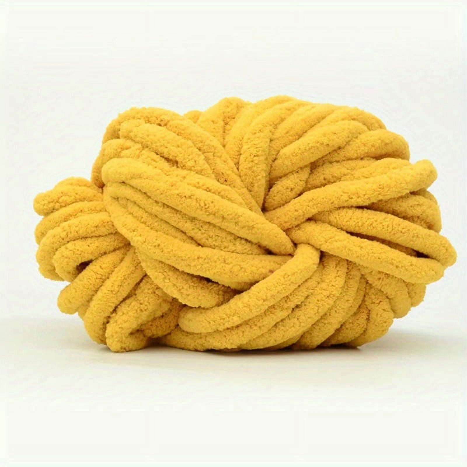 GYTY 2 Skeins Soild Color Chunky Chenille Yarn For DIY Arm Hand Knitting, DIY Knitting Hat Scarf Chunky Blanket Bag, 1.1LB