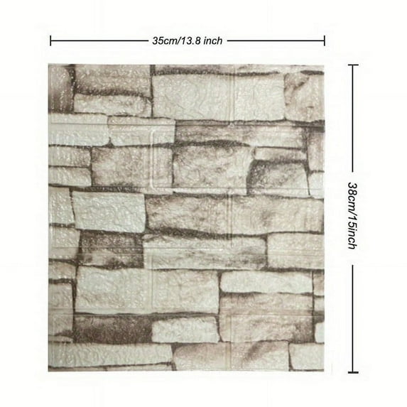GYTY 20/30/40pcs 3D Wall Tile Sticker, Foam Brick Pattern Wallpaper, Brick Pattern Foam Self-Adhesive Waterproof Moisture-Proof Ceiling Sticker, Easy To Stick And Peel, Easy To Clean And Free Cutting