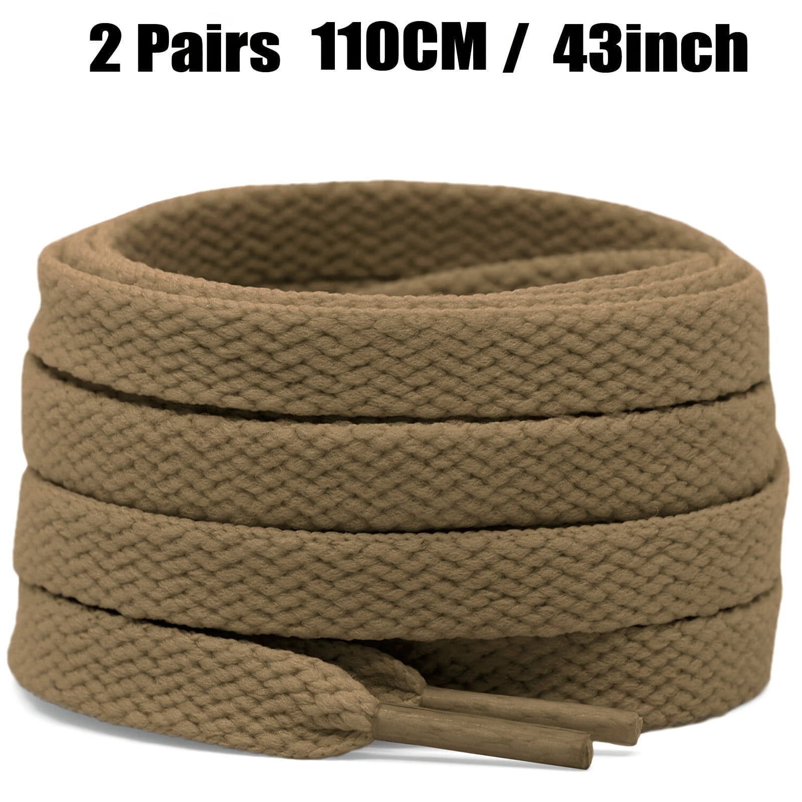 GYTY 2pairs 0.31 Inch Wide Flat Shoe Laces For Sneakers, Shoelaces For ...
