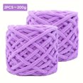 thumbnail image 1 of GYTY 2pcs Ultra-Soft Thick Chenille Yarn, 100% Polyester, Cozy Crochet Knit Fleece for Scarves, Hats, Blankets, Bags, Pads - Available in White, Pink, Khaki, Yellow, Green, Grey, Blue, Purple, 1 of 1
