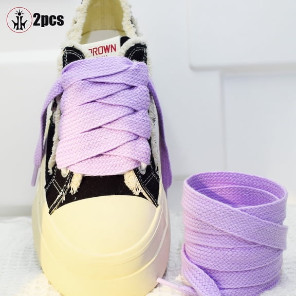 GYTY 3 Pairs of Widened Single Layer Flat 0.79inch Polyester Shoe Laces for Classic Casual Sports and Board Shoes