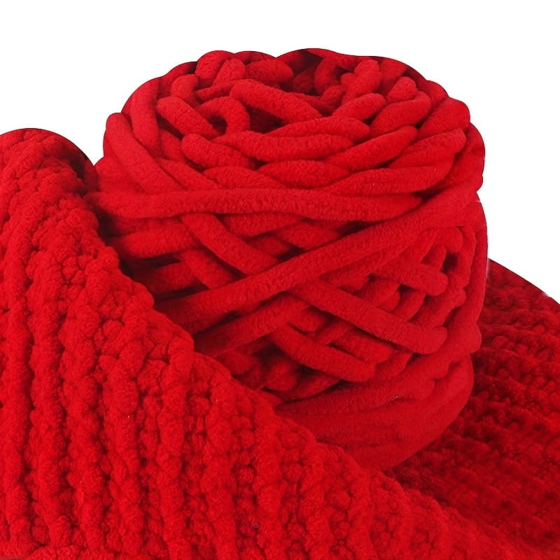 GYTY 4-Pack Chenille Yarn for Crochet, Thick Handmade Slippers & Scarves, 100g Polyester Chunky Knitting Yarn, DIY Craft Supplies