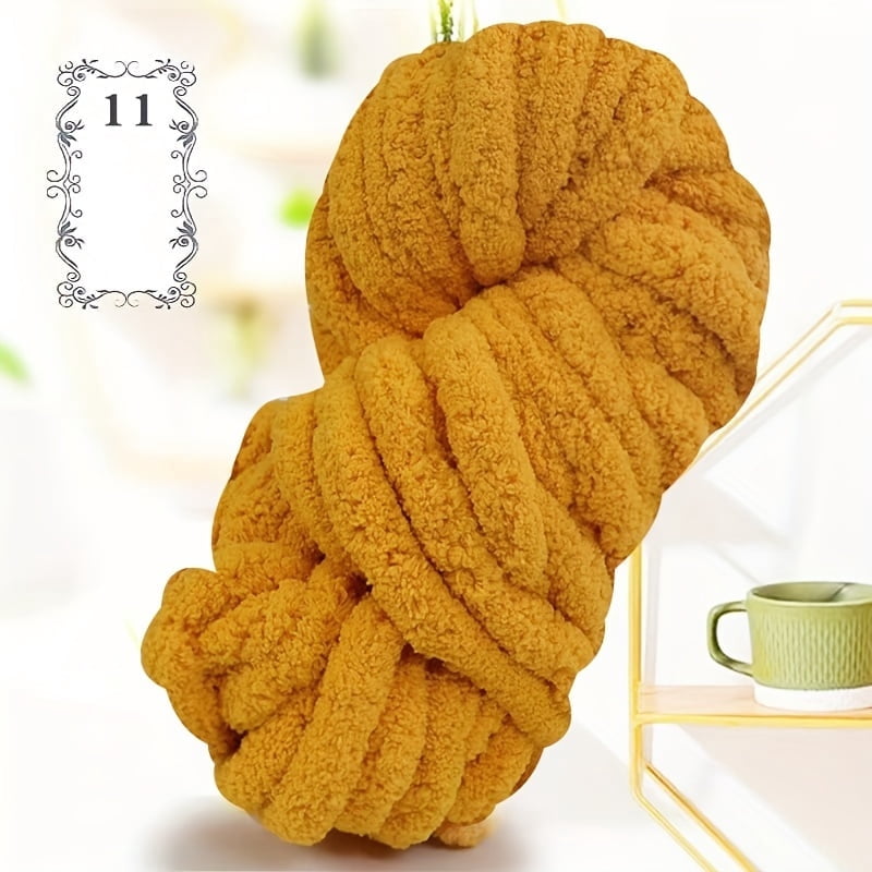 GYTY 500g Thick Chenille Yarn for Making Blankets, Super Soft and Thick Puffy Giant Chenille Polyester Yarn for Handmade Home Decoration Projects, Arm Knitting