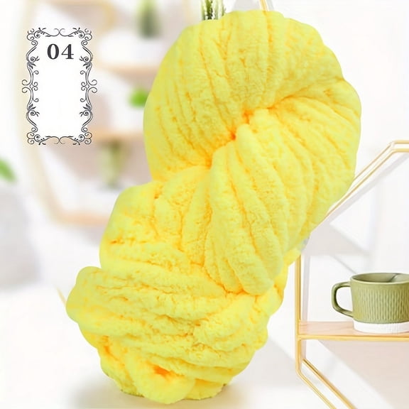 GYTY 500g Thick Chenille Yarn for Making Blankets, Super Soft and Thick Puffy Giant Chenille Polyester Yarn for Handmade Home Decoration Projects, Arm Knitting
