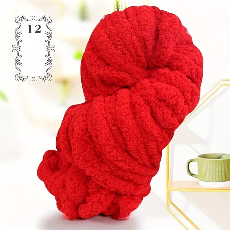 GYTY 500g Thick Chenille Yarn for Making Blankets, Super Soft and Thick Puffy Giant Chenille Polyester Yarn for Handmade Home Decoration Projects, Arm Knitting