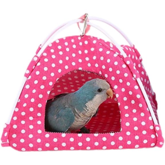 GYTY Bird Hammock Tent Nest Cozy Parrot Hanging Hut Swing for Conures Parakeets Small Animals Squirrels Ferrets Hamster Mice Cute Sleeping Bed Toy (Medium,Blue)