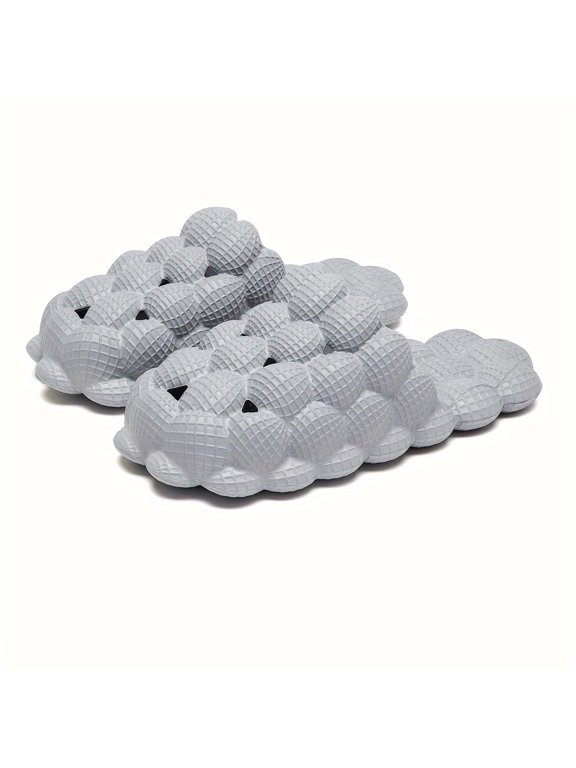 Bubble Slides For Women And Men, Spa Massage Non-slip Golf Ball Slippers, Funny Lychee Soft Beach Sandals