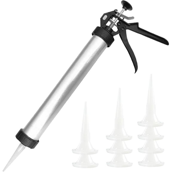 GYTY Caulk Gun, Caulking Tool Gun, 20 Oz Sausage Caulking Guns, Soft and Hard Glue Gun with 10 Nozzles Adhesive Sealant Caulking Tool Kit Guns Household Caulking Tools