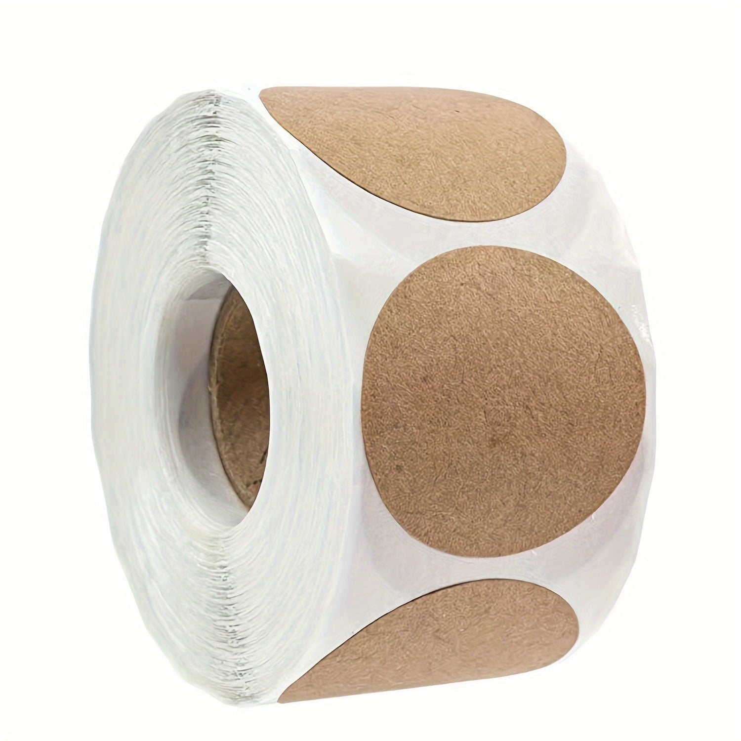 GYTY Customizable Round Kraft Paper Stickers, High-Quality Craft Supplies for Organizing & Labeling, Perfect for Dates, Events, and Reminders