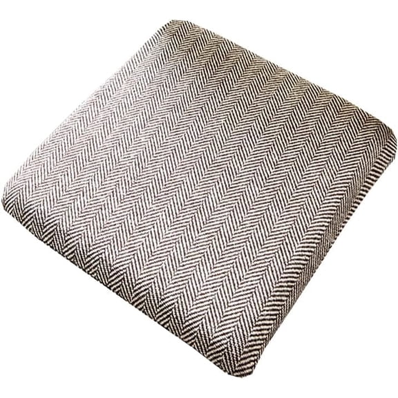 GYTY Premium Wool Square Chair Pad, Zippered Chair Cushion with Removable Covers, Comfortable Slow Rebound Memory Foam Seat Cushion for Kitchen, Dining Room, Office, Car