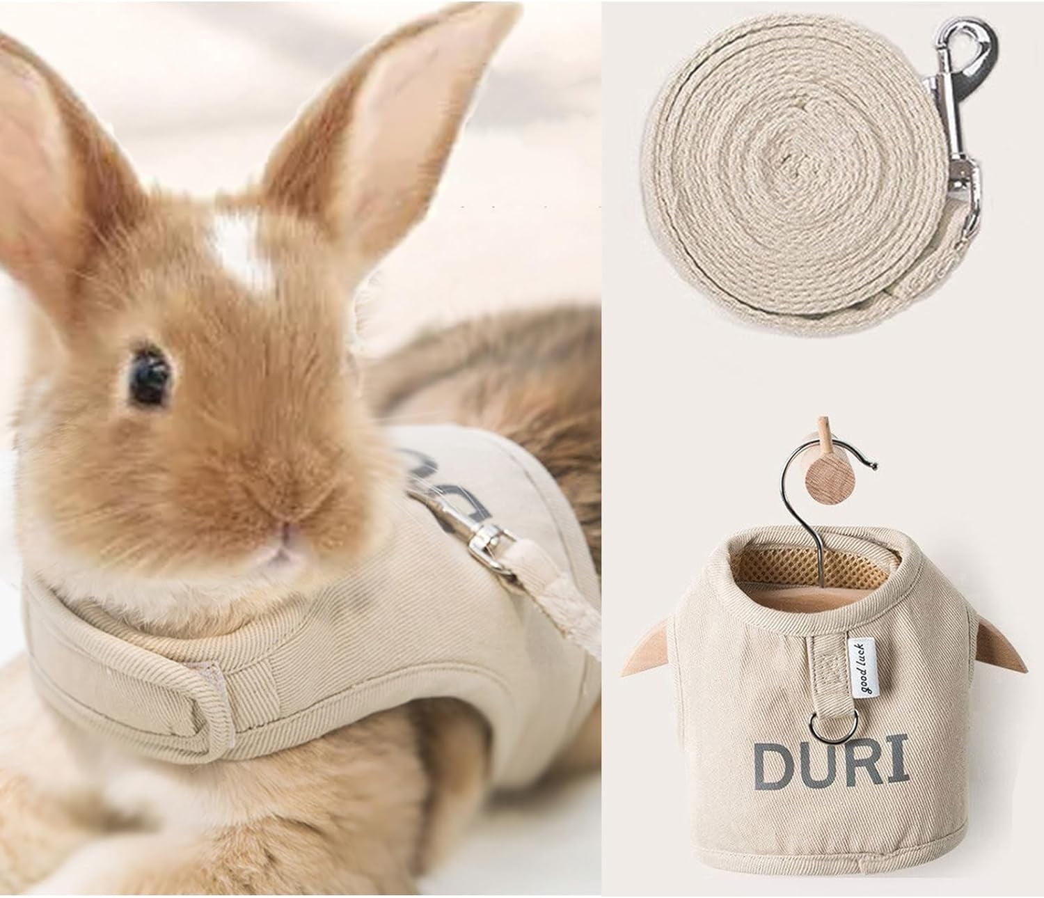 GYTY Rabbit Harness Leash Set Escape Proof Walking Gear Adjustable ...