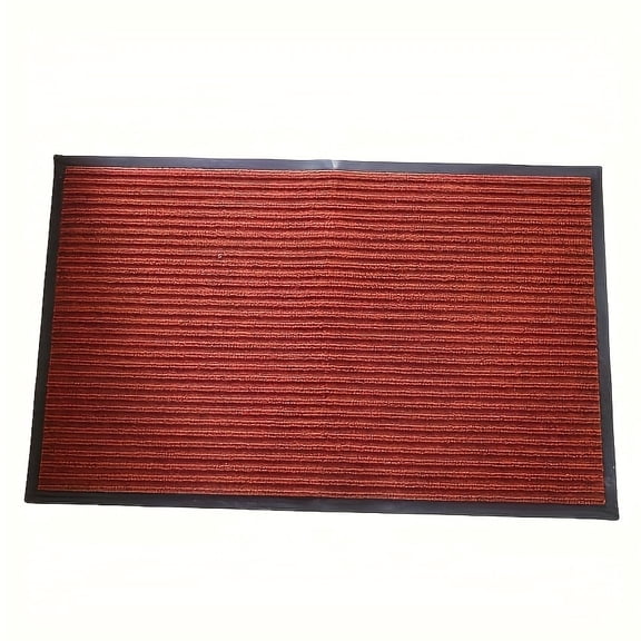 GYTY Rectangular Polyester Doormat - Machine Washable, Braided Weave, Non-Slip PVC Backing for Kitchen & Bathroom Use