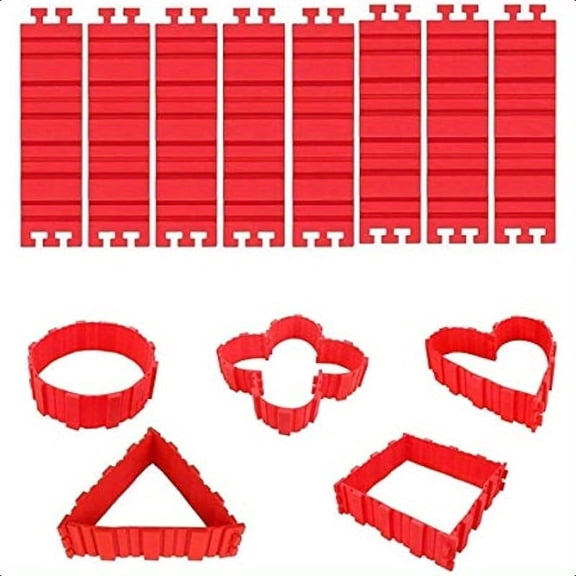 GYTY Silicone Cake Mold Cake Shapers Magic Snake DIY Baking Square Rectangular Heart Shape Round Cake MoldPack of 8