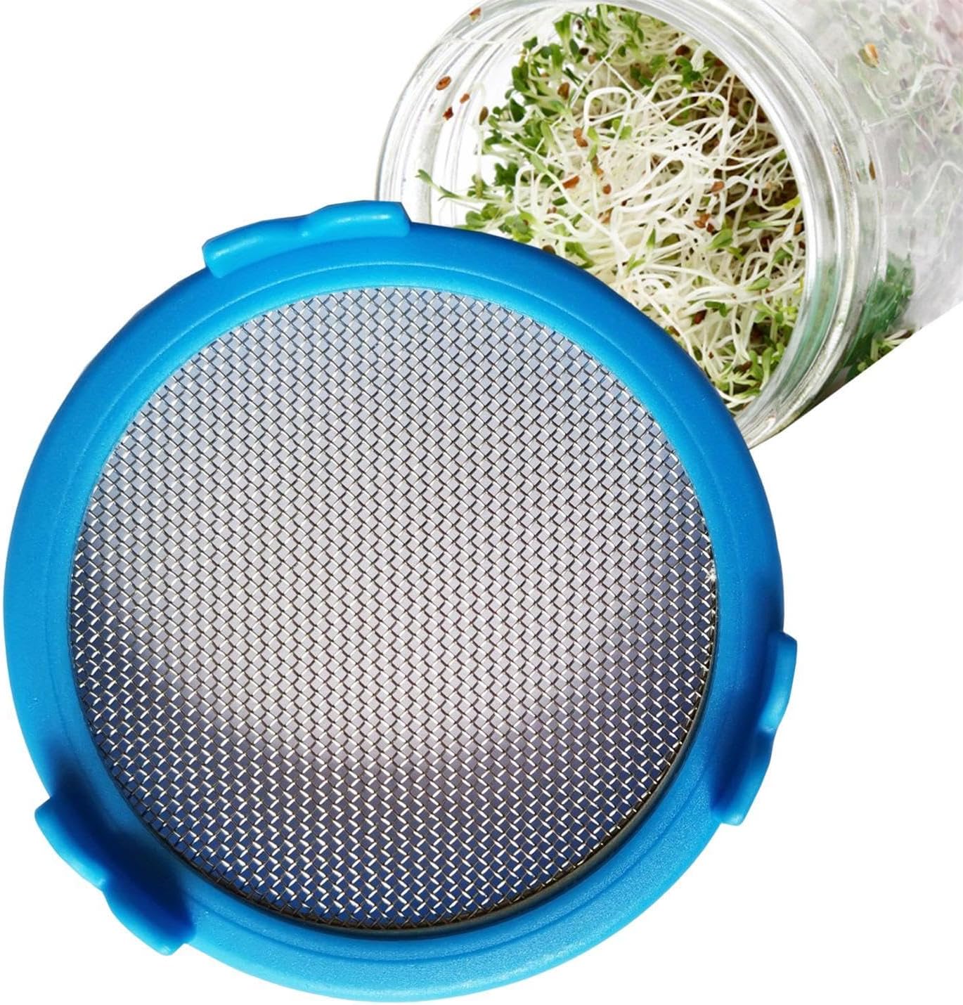 GYTY Sprouting Jar Strainer Lid Mason Jar Sprouting Lids Wide Mouth Mason Jar Kit