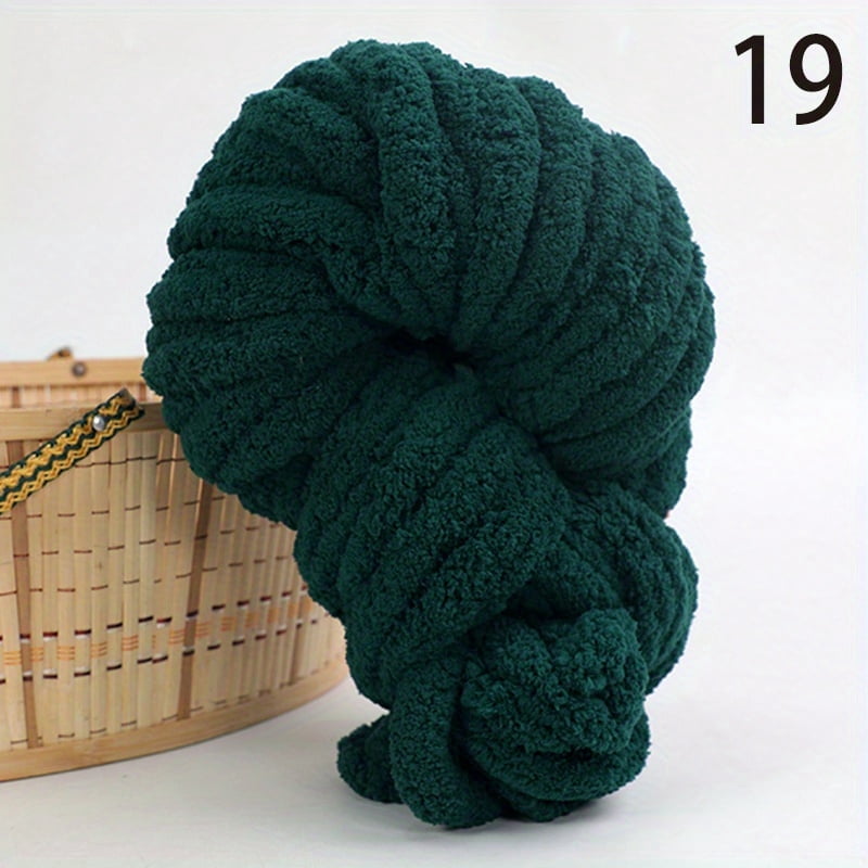 GYTY Super Soft Chunky Chenille Yarn 250G - Extra Thick 0.79inch, Fluffy Polyester Fiber for DIY Arm Knit, Scarves, Blankets, Cushions, Pet Nests - Multiple Colors, Machine Washable