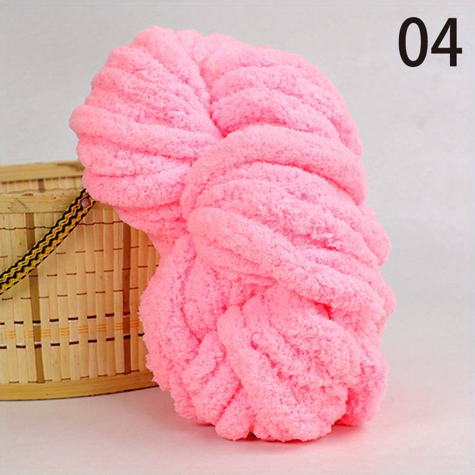 GYTY Super Soft Chunky Chenille Yarn 250G - Extra Thick 0.79inch, Fluffy Polyester Fiber for DIY Arm Knit, Scarves, Blankets, Cushions, Pet Nests - Multiple Colors, Machine Washable