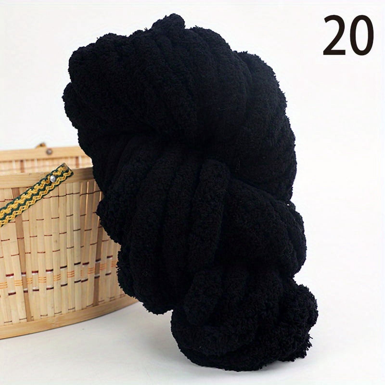 GYTY Super Soft Chunky Chenille Yarn 250G - Extra Thick 0.79inch, Fluffy Polyester Fiber for DIY Arm Knit, Scarves, Blankets, Cushions, Pet Nests - Multiple Colors, Machine Washable