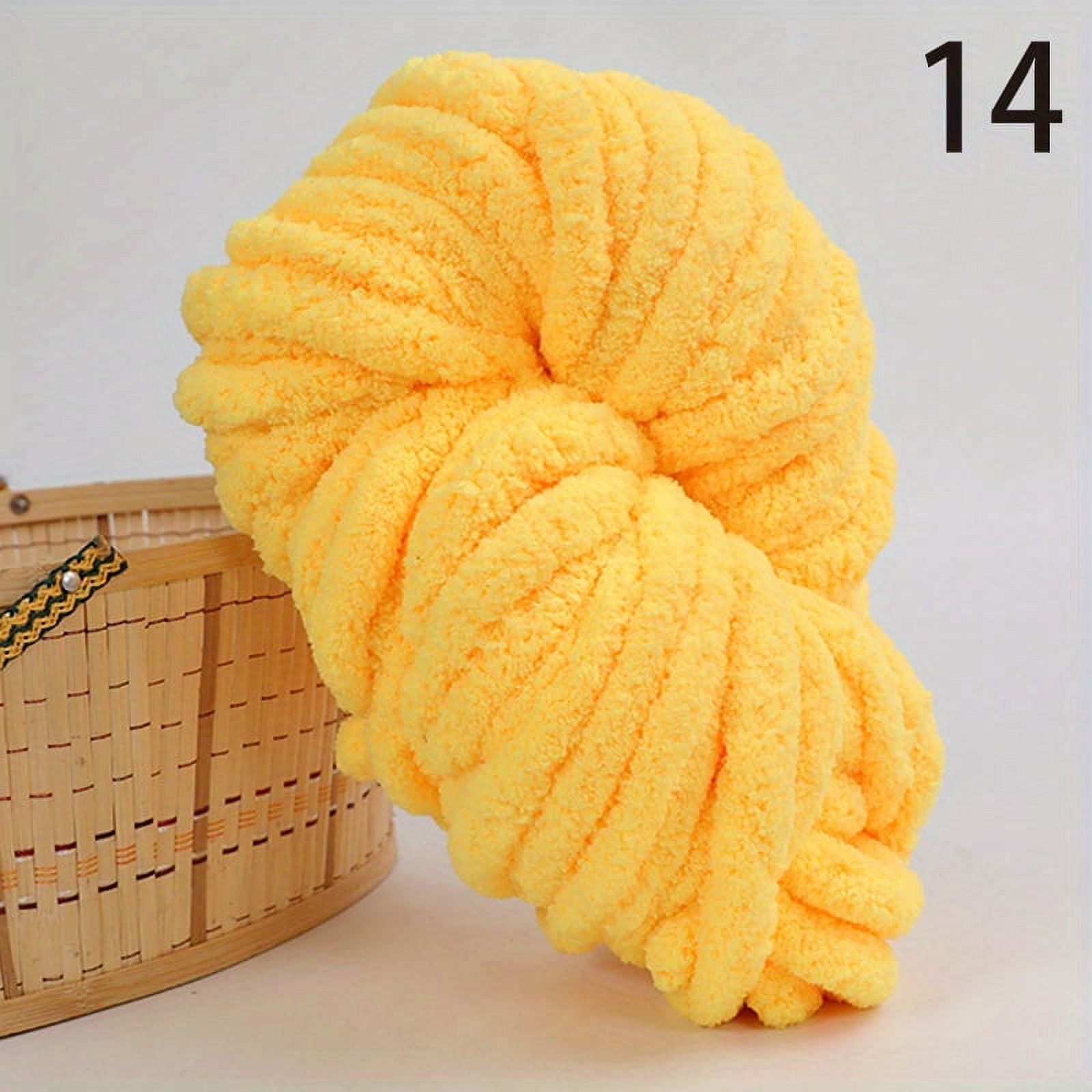 GYTY Super Soft Chunky Chenille Yarn 250G - Extra Thick 0.79inch, Fluffy Polyester Fiber for DIY Arm Knit, Scarves, Blankets, Cushions, Pet Nests - Multiple Colors, Machine Washable