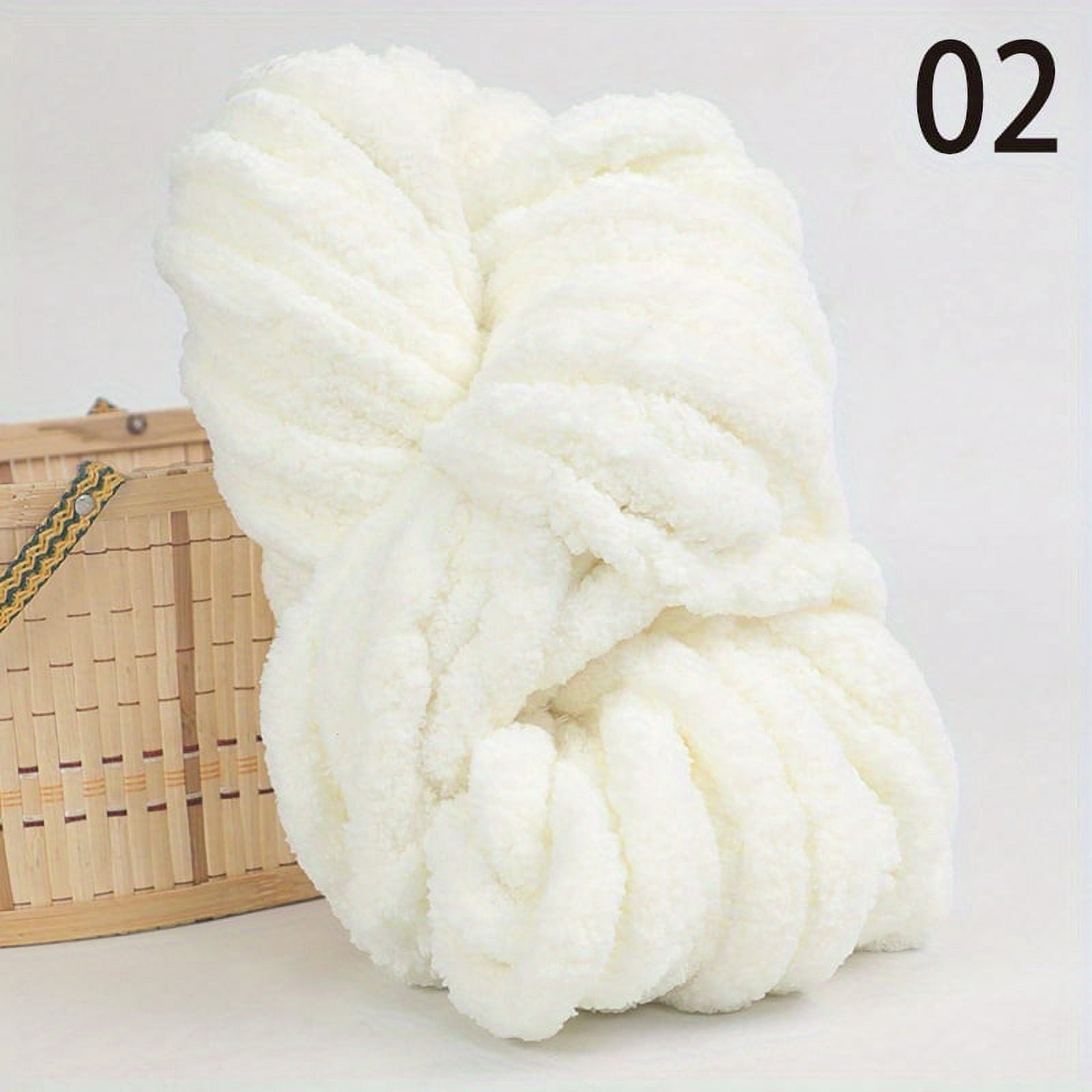 GYTY Super Soft Chunky Chenille Yarn 250G - Extra Thick 0.79inch, Fluffy Polyester Fiber for DIY Arm Knit, Scarves, Blankets, Cushions, Pet Nests - Multiple Colors, Machine Washable