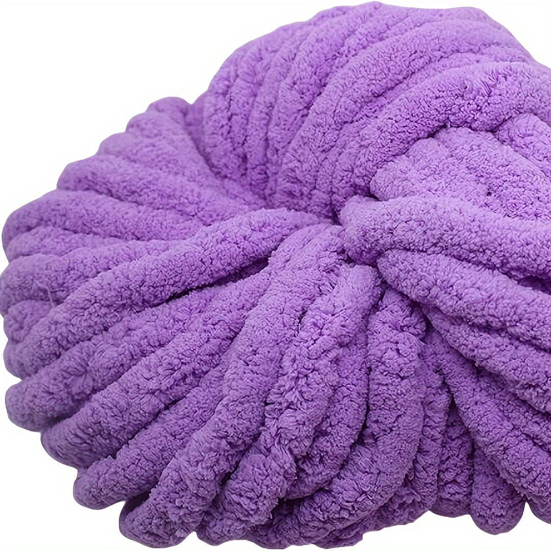 1pc Polyester 100.00% Yarn, Extra Chunky Knit Chenille Yarn For Hand Knitting Soft Snuggle Blanket Sofa Cushion -30yd 8oz